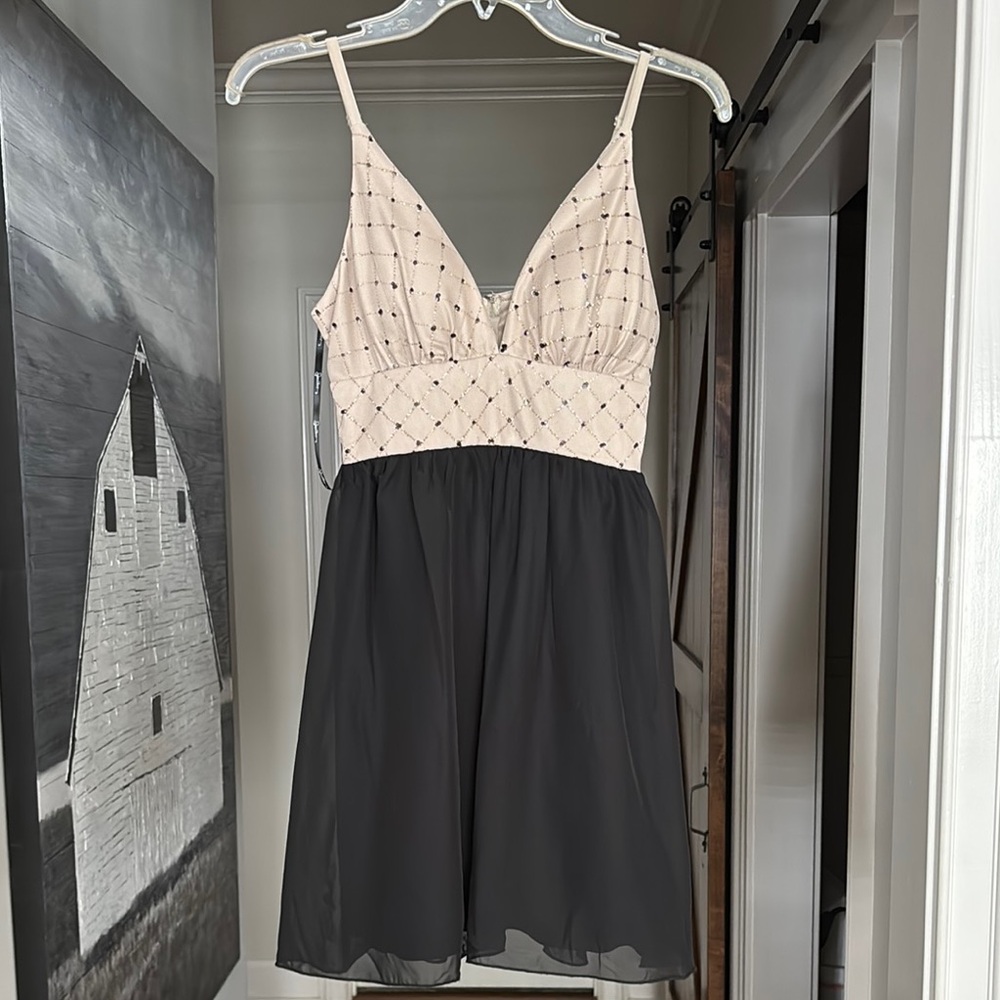 Elegant Black and Cream Women's Dress